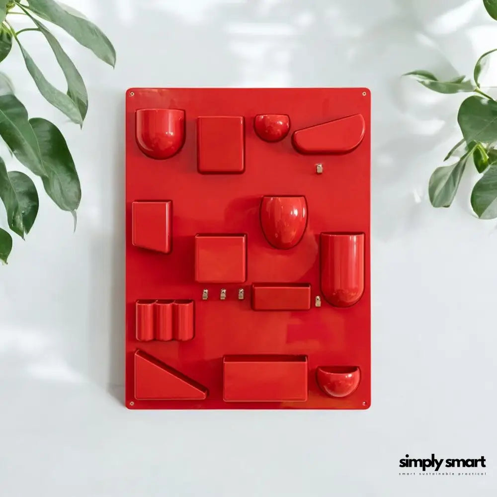 Decoratieve-Wand-Opberger-Rood